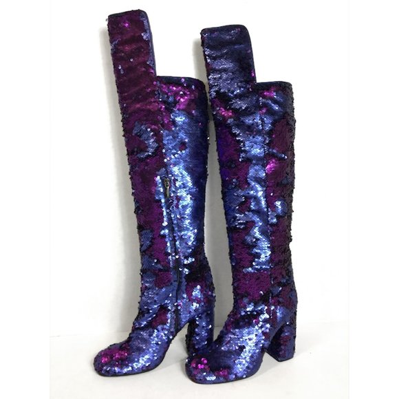 NWOT GANOR DOMINIC Sequin Chaos Boots - Picture 3 of 5